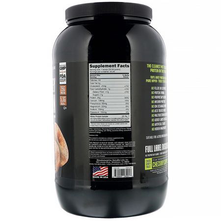 乳清蛋白, 運動營養: NutraBio Labs, 100% Whey Protein Isolate, Cinnamon Sugar Donut, 2 lb (907 g)