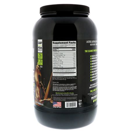 乳清蛋白, 運動營養: NutraBio Labs, 100 % Whey Protein Isolate, Dutch Chocolate, 2 lbs (907 g)