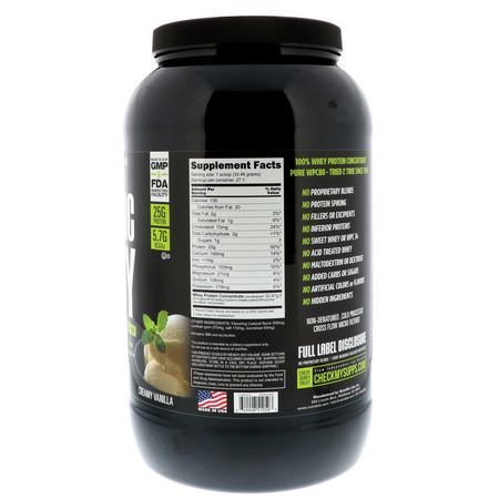 乳清蛋白, 運動營養: NutraBio Labs, Classic Whey Protein, Creamy Vanilla, 2 lbs (907 g)