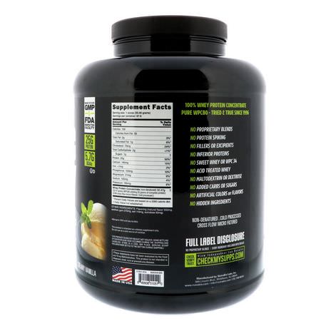 乳清蛋白, 運動營養: NutraBio Labs, Classic Whey Protein, Creamy Vanilla, 5 lbs (2268 g)