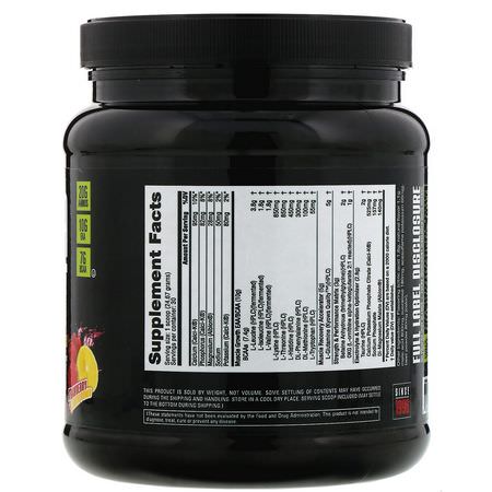 電解質, 水合: NutraBio Labs, Intra Blast, Intra Workout Amino Fuel, Strawberry Lemon Bomb, 1.63 lb (740 g)