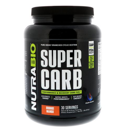 NutraBio Labs, Super Carb, Orange Mango, 1.9 lb (841 g) Review