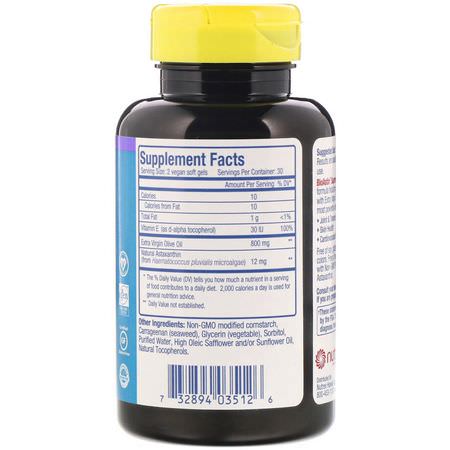 蝦青素, 抗氧化劑: Nutrex Hawaii, BioAstin Supreme, 6 mg, 60 V-Gels