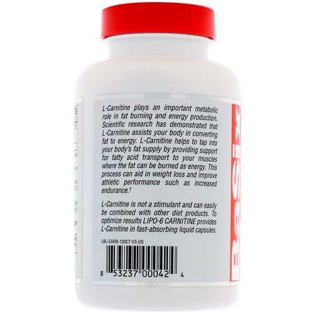 Nutrex Research L-Carnitine Condition Specific Formulas - 左旋肉鹼, 氨基酸, 補品