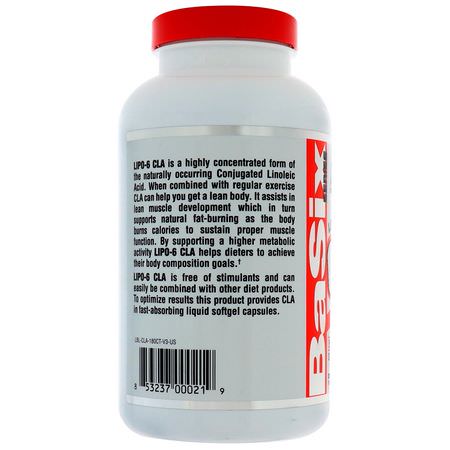 CLA共軛亞油酸, 重量: Nutrex Research, Lipo-6 CLA, 180 Softgels