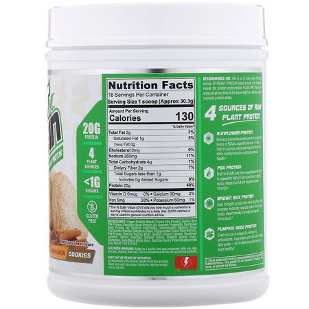 植物蛋白, 運動營養: Nutrex Research, Natural Series, Plant Protein, Cinnamon Cookies, 1.2 lb (545 g)