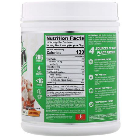 植物基蛋白質, 運動營養: Nutrex Research, Natural Series, Plant Protein, Vanilla Caramel, 1.2 lb (540 g)