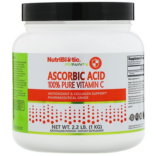 NutriBiotic, Immunity, Ascorbic Acid, 100% Pure Vitamin C, Crystalline Powder, 2.2 lb (1 kg) Review