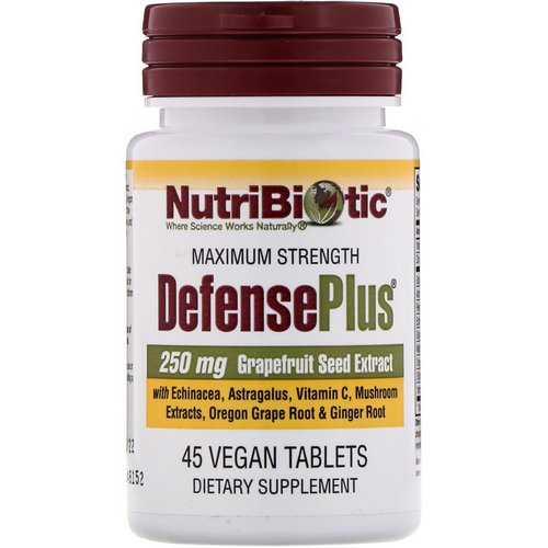 NutriBiotic, DefensePlus, Maximum Strength, 45 Vegan Tablets Review