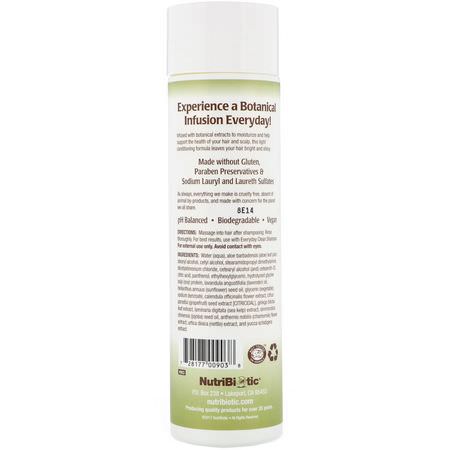 護髮素, 護髮: NutriBiotic, Everyday Clean, Conditioner, Botanical Blend, 10 fl oz (296 ml)