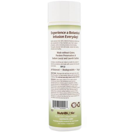 洗髮, 護髮: NutriBiotic, Everyday Clean, Shampoo, Botanical Blend, 10 fl oz (296 ml)