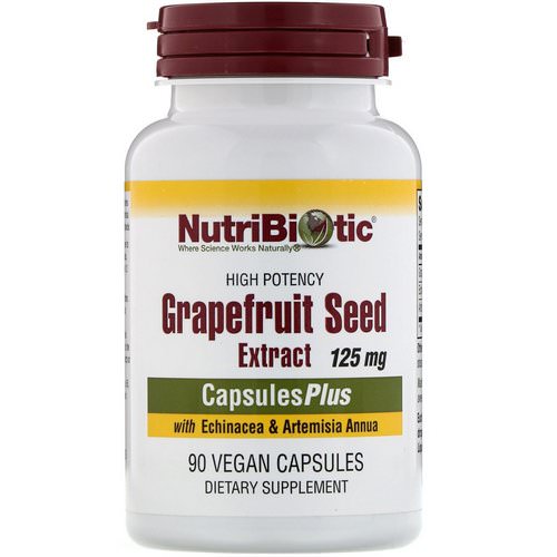 NutriBiotic, Grapefruit Seed Extract, With Echinacea & Artemisia Annua, High Potency, 125 mg, 90 Vegan Capsules Review