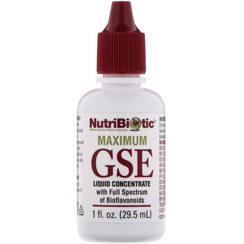 NutriBiotic, Maximum GSE, Liquid Concentrate, 1 fl oz (29.5 ml) Review