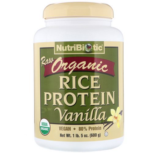 NutriBiotic, Raw Organic Rice Protein, Vanilla, 1.3 lbs (600 g) Review