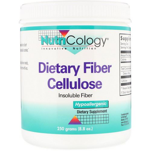 Nutricology, Dietary Fiber Cellulose Powder, 8.8 oz (250 g) Review