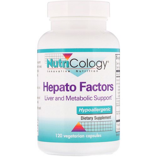 Nutricology, Hepato Factors, Liver and Metabolic Support, 120 Vegetarian Capsules Review