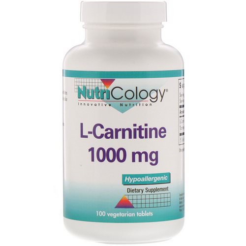 Nutricology, L-Carnitine, 1000 mg, 100 Vegetarian Tablets Review