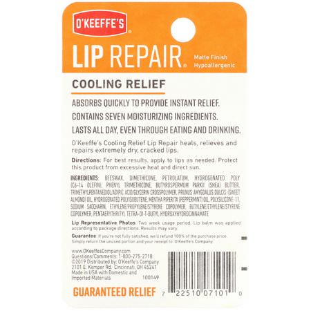 O'Keeffe's Lip Balm - 潤唇膏, 護唇, 霜浴