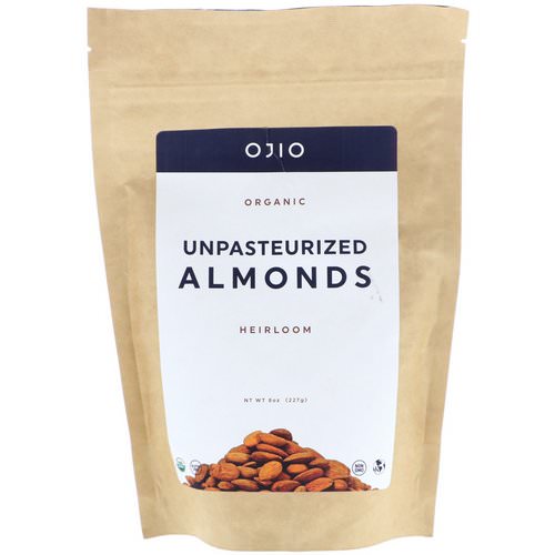 Ojio, Organic Unpasteurized Almonds, 8 oz (227 g) Review