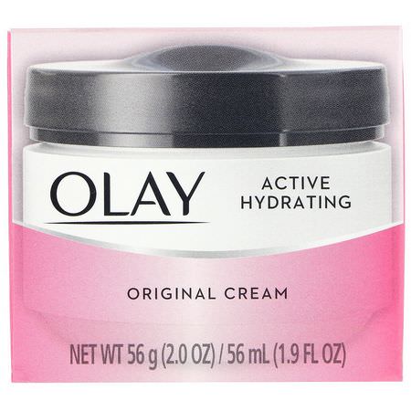 面部保濕霜, 皮膚護理: Olay, Active Hydrating, Cream, Original, 2 fl oz (56 ml)