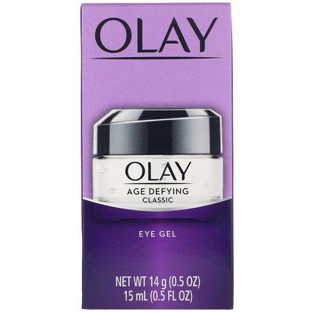 治療, 眼霜: Olay, Age Defying, Classic, Eye Gel, 0.5 fl oz (15 ml)