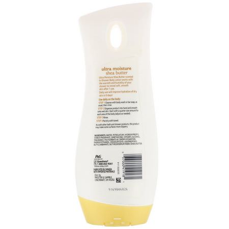 潤膚露, 身體保濕霜: Olay, In-Shower Body Lotion, Ultra Moisture Shea Butter, 15.2 fl oz (450 ml)