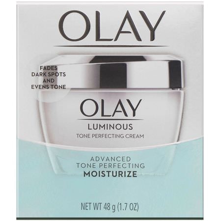 面部保濕霜, 護膚: Olay, Luminous, Tone Perfecting Cream, 1.7 oz (48 g)
