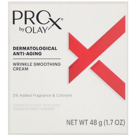 面部保濕霜, 護膚: Olay, ProX, Dermatological Anti-Aging, Wrinkle Smoothing Cream, 1.7 oz (48 g)