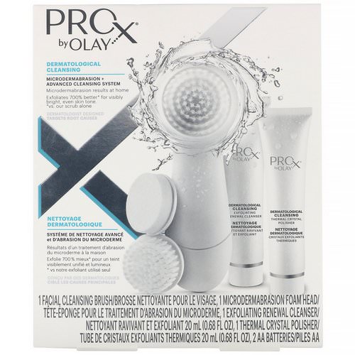 Olay, ProX, Dermatological Cleansing, Microdermabrasion + Advanced Cleansing System, 5 Piece Set Review