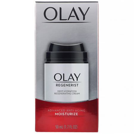 面部保濕霜, 護膚: Olay, Regenerist, Deep Hydration Regenerating Cream, 1.7 fl oz (50 ml)