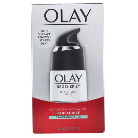 面部保濕霜, 護膚: Olay, Regenerist, Regenerating Serum, Fragrance-Free, 1.7 fl oz (50 ml)