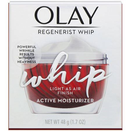 面部保濕霜, 護膚: Olay, Regenerist Whip, Active Moisturizer, 1.7 oz (48 g)