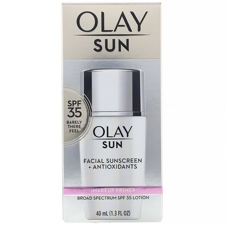 Primer, Face: Olay, Sun, Facial Sunscreen + Makeup Primer, SPF 35, 1.3 fl oz (40 ml)