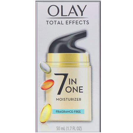 面部保濕霜, 護膚: Olay, Total Effects, 7-in-One Moisturizer, Fragrance-Free, 1.7 fl oz (50 ml)