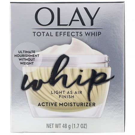面部保濕霜, 護膚: Olay, Total Effects Whip, Active Moisturizer, 1.7 oz (48 g)