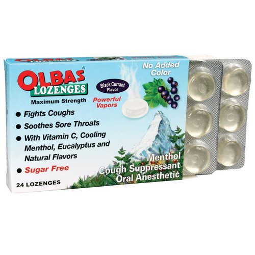 Olbas Therapeutic, Olbas Lozenges, Sugar Free, Black Currant Flavor, 24 Lozenges Review