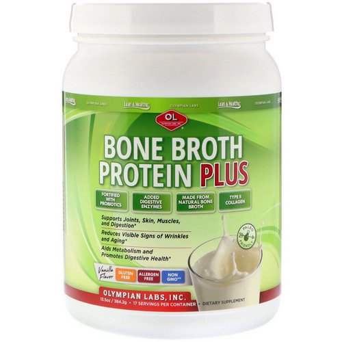 Olympian Labs, Bone Broth Protein Plus, Vanilla Flavor, 13.5 oz (384.2 g) Review
