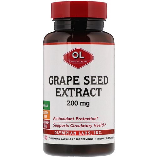 Olympian Labs, Grape Seed Extract, 200 mg, 100 Vegetarian Capsules Review