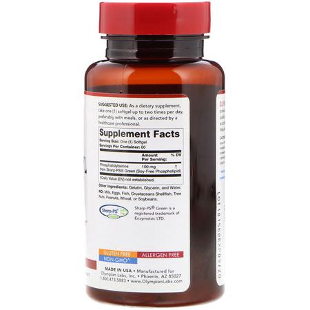 磷脂酰絲氨酸, 磷脂: Olympian Labs, Phosphatidylserine, 60 Softgels