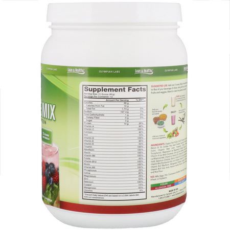 植物性, 植物性蛋白: Olympian Labs, Pure Smoothie Mix with Organic Protein, Naturally Flavored, 18.9 oz (480 g)