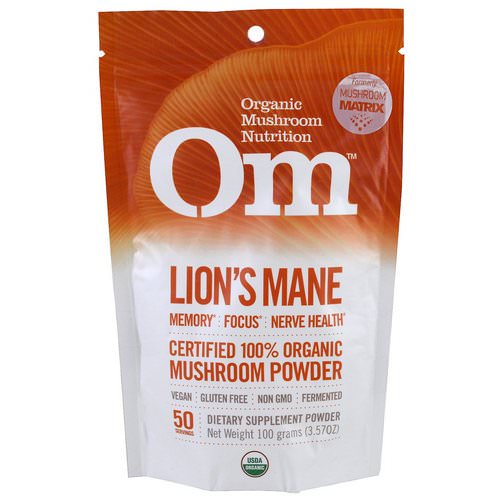 Organic Mushroom Nutrition, Lion's Mane, Mushroom Powder, 3.57 oz (100 g) Review