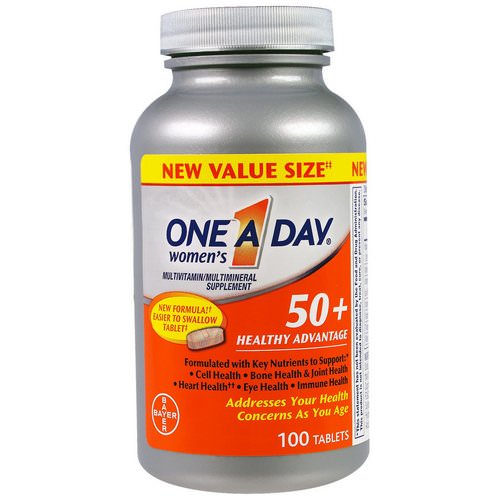 One-A-Day, Women's 50+, Healthy Advantage, Multivitamin/Multimineral Supplement, 100 Tablets Review