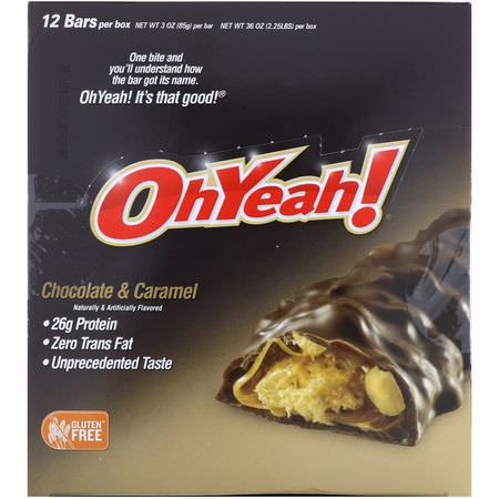 基於植物的蛋白棒, 乳清蛋白棒: One Brands, Protein Bars, Chocolate & Caramel, 12 Bars, 3 oz (85 g)