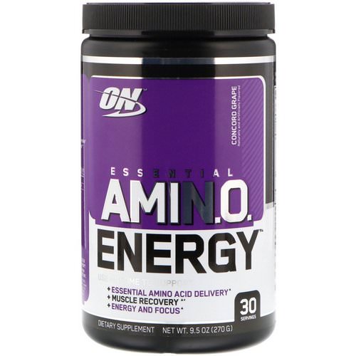 Optimum Nutrition, Essential Amin.O. Energy, Concord Grape, 9.5 oz (270 g) Review