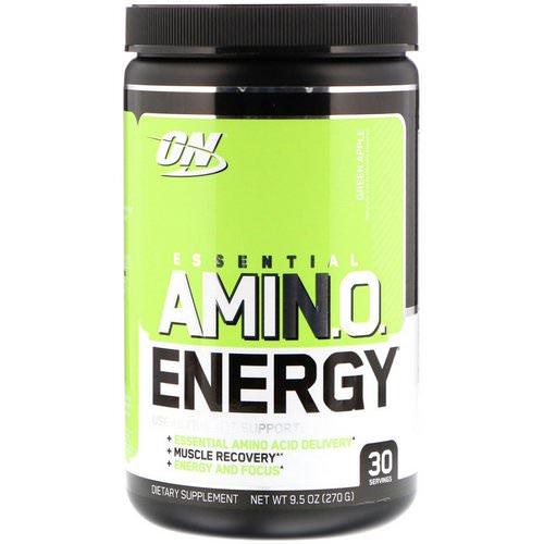 Optimum Nutrition, Essential Amin.O. Energy, Green Apple, 9.5 oz (270 g) Review