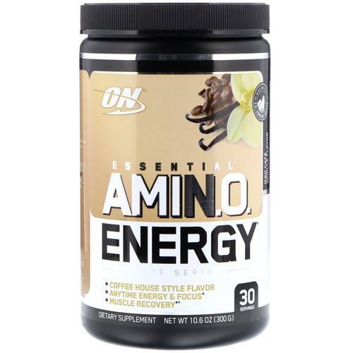Optimum Nutrition, Essential Amin.O. Energy, Iced Cafe Vanilla Flavor, 10.6 oz (300 g) Review