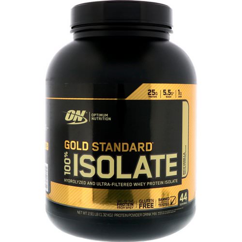 Optimum Nutrition, Gold Standard, 100% Isolate, Rich Vanilla, 2.91 lbs (1.32 kg) Review