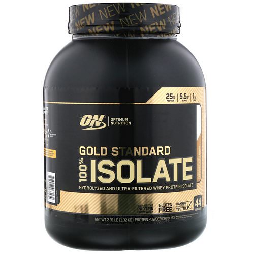Optimum Nutrition, Gold Standard, 100% Isolate, Slow Churned Caramel Ice Cream, 2.91 lb (1.32 kg) Review