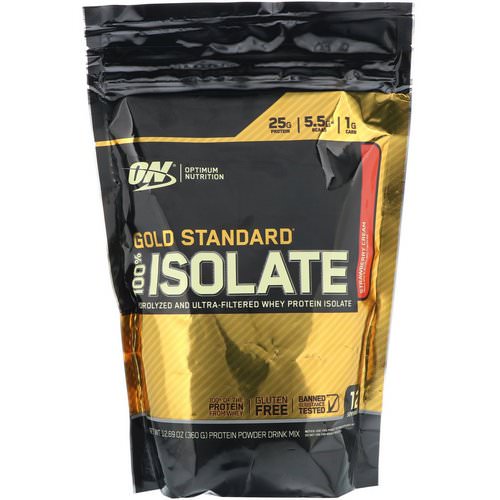 Optimum Nutrition, Gold Standard, 100% Isolate, Strawberry Cream, 12.69 oz (360 g) Review