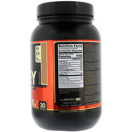 乳清蛋白, 運動營養: Optimum Nutrition, Gold Standard, 100% Whey, Dulce De Leche, 2 lbs (907 g)